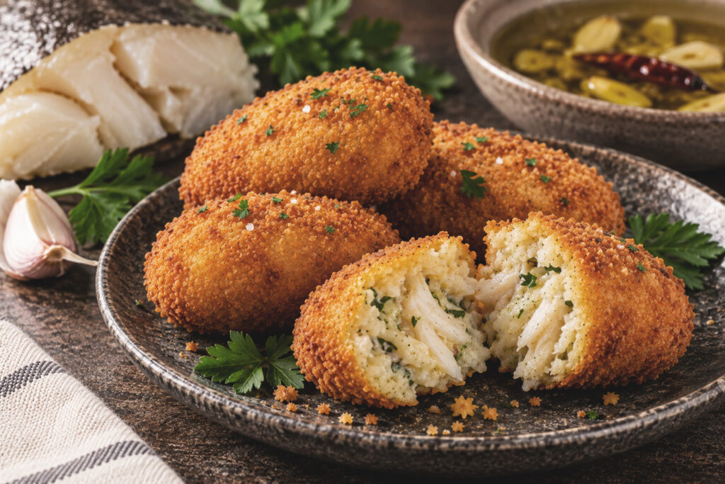 Croquettes à la morue pil-pil - L'Atelier des Croquettes