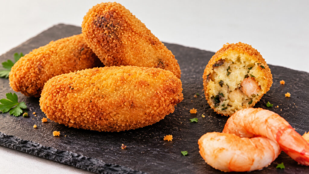 Croquettes aux épinards et aux crevettes - L'Atelier des Croquettes